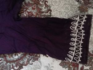 Embroidered Purple Kurta