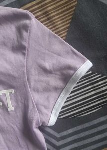 Lilac Crop Tee ( Not Used)