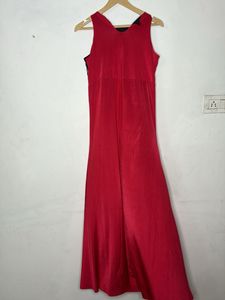 Elegant Red &amp; Black Maxi Gown