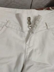 Ripped White Denim Jeans