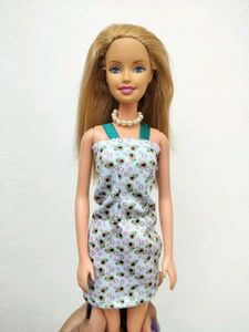 Barbie Doll with Avocado Print Dress