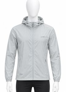 Lightweight Grey Stretchable Hooded Jacket