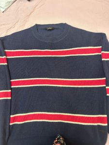 Roadster Blue Striped Sweater