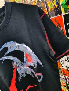 BOXY FIT DRAGON PRINTED OVERSIZE TEE 🦖🔥😎