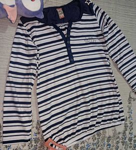 20s vibe Striped Long Sleeve Top