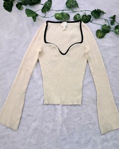 H&amp;M Ribbed Knitted Top