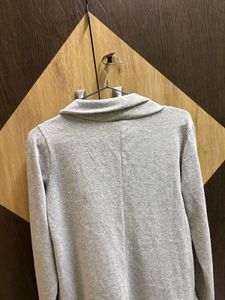 Grey Turtleneck Long Sleeve Top