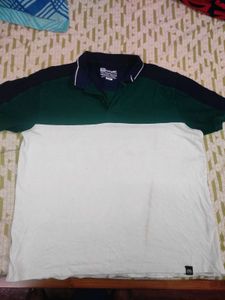 (Donation)Large Color Block Polo T-Shirt