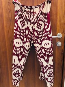 Maroon &amp; Cream Ethnic Print Kurta Set