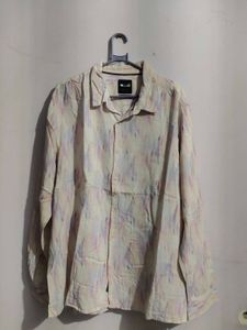 Men's Abstract Print Button-Up Shirt