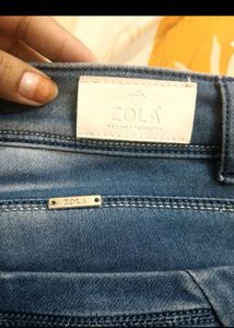 Blue Denim Jeans with Embellishments