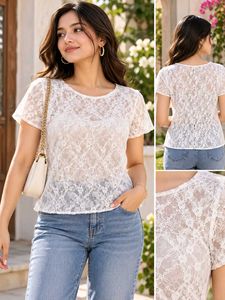 Elegant White Lace Top