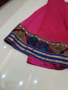 Beautiful Pink Ethnic Skirt with Embroidery