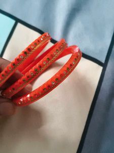 Classy rajasthani wear stone bangle set