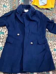 Stylish Navy Blue Overcoat