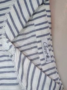 🤩Striped Cotton Kurta with Lace🤩