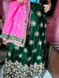 Elegant Green Lehenga Choli Set