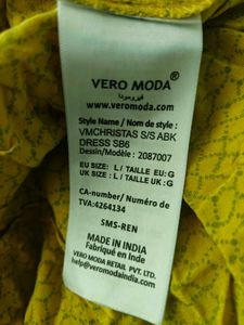 Yellow Print Mini Dress