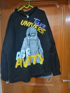 Graphic Print 1/4 Zip Sweatshirt