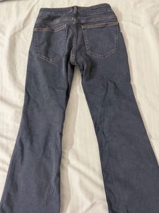 Flared Grey Denim Jeans