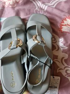 Stylish Grey Flat Sandals