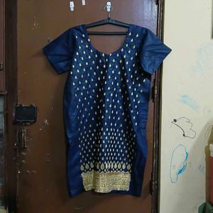 Navy Blue Kurta Set with Gold Embellishments combo