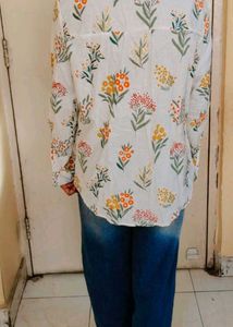 Floral Print Button-Up Shirt