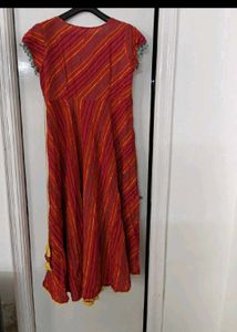 Striped Pom-Pom maxi Dress