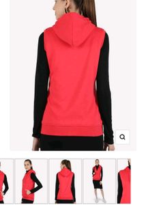 Monte carlo pink sleeveless hooded sweatshirt