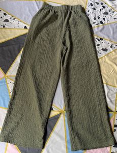Olive Green Wide Leg Pants