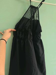 Sexy Chic Black Swiss Dot Dress