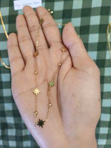 anti tarnish waterproof Gold necklace bracelet set