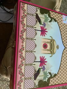 Decorative Keepsake Box with Peacock Design