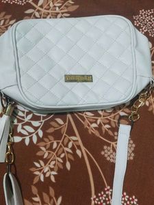 Quilted Baby Blue Crossbody Bag