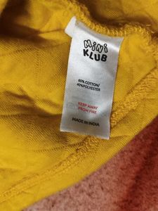 Mini Klub Yellow Cotton Quilted Baby Girl Dress