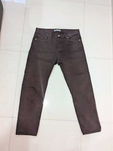 Men's Brown Slim Fit Jeans(Unisex)