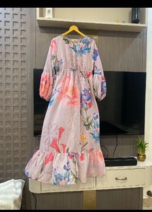 Elegant Floral Print Maxi Dress