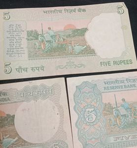 Old Indian Currency -5rs Notes (Set Of 7)
