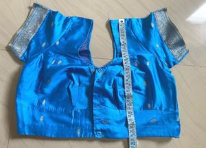 Vibrant Blue Silk Saree