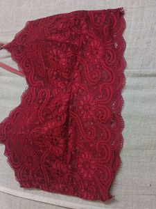 Lace Bralette - Red