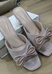 Sparkly Bow Heels