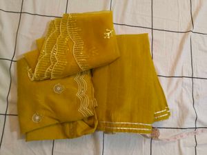 Yellow Embroidered Kurta Set
