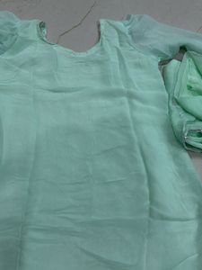 Mint Green Embellished Kurta Set