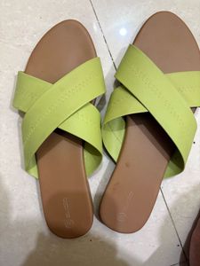 Lime Criss-Cross Sandals