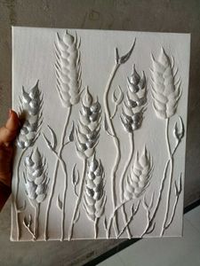 Textured Wheat Stalk Wall Art