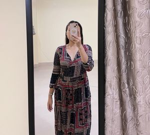Boho Print V-Neck Maxi Dress