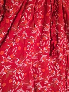 Vibrant Red Floral Print Khaftan