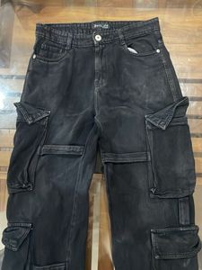 Black Cargo Jeans