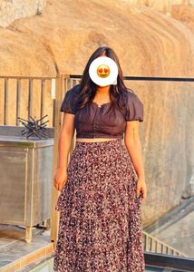 Floral Print Skirt & Top Set