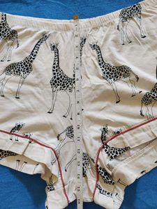 Cute Giraffe Print Pajama Shorts